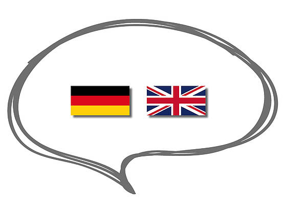 I speak German and English